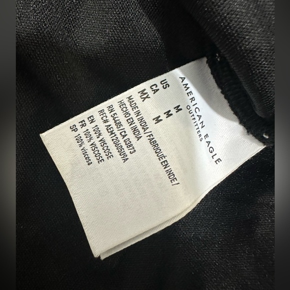 American Eagle Women’s Sz M Long Sleeve Boho Floral Dress Half Button Lined - Picture 6 of 9